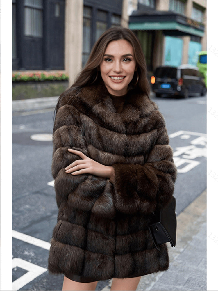Casual Warm Loose Commuter Fur Coat