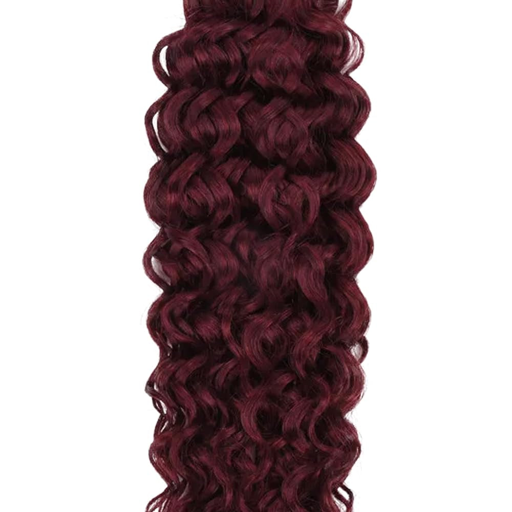 30 Inch Vinmdonm Wine Red Bundles 99J Water Wave Human Hair Bundles Burgundy Water Wave Bundles Brazilian 99J Red Bundles Human Hair Unprocessed Virgin Hair 1 Bundle Hair Weave