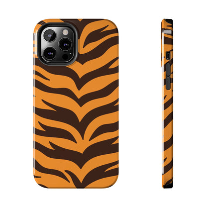 Tiger Stripe Tough Phone Case — Bold Orange & Black Animal Print (Print On Demand)