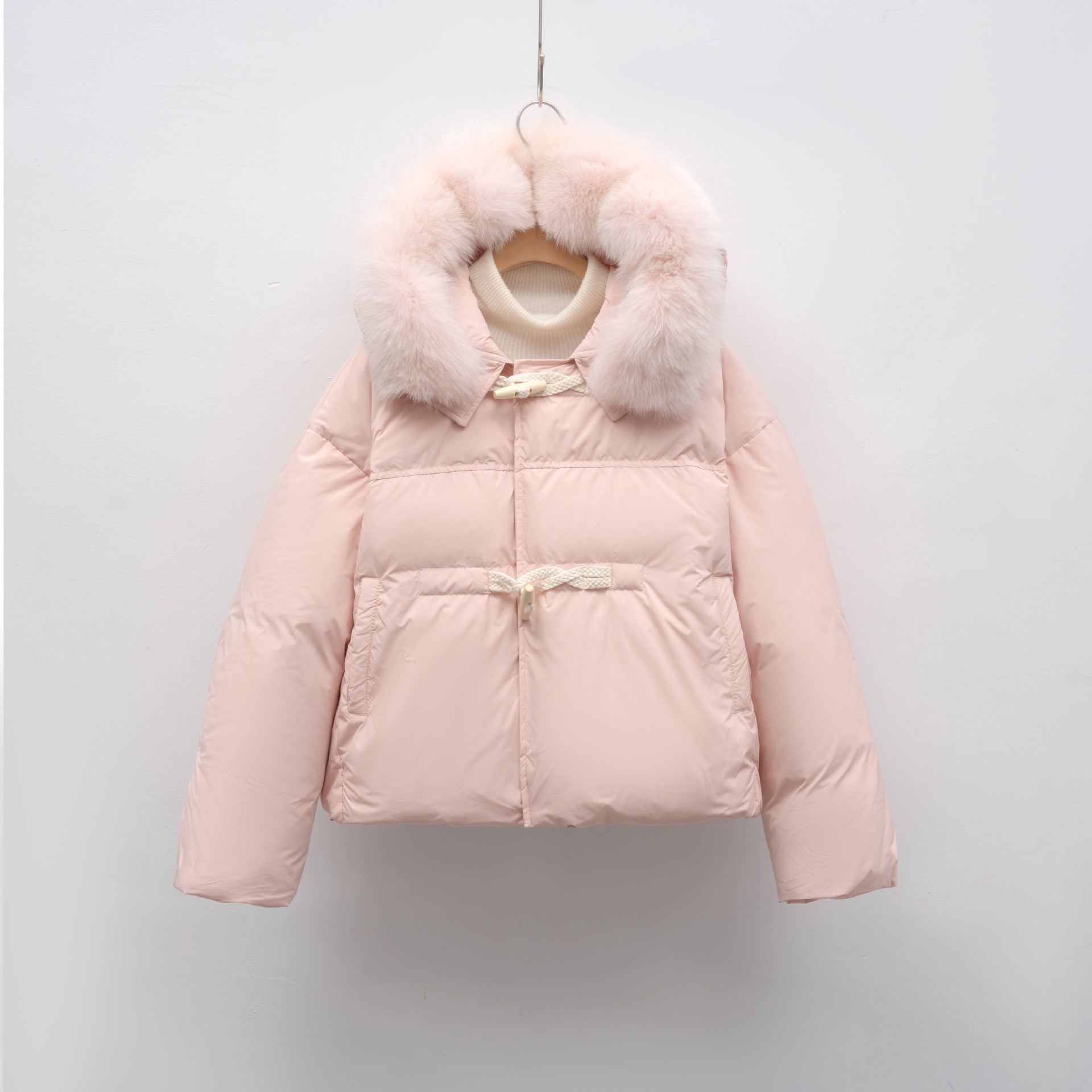 Hooded Thickened Fox Fur Down Jacket Women's Fashion