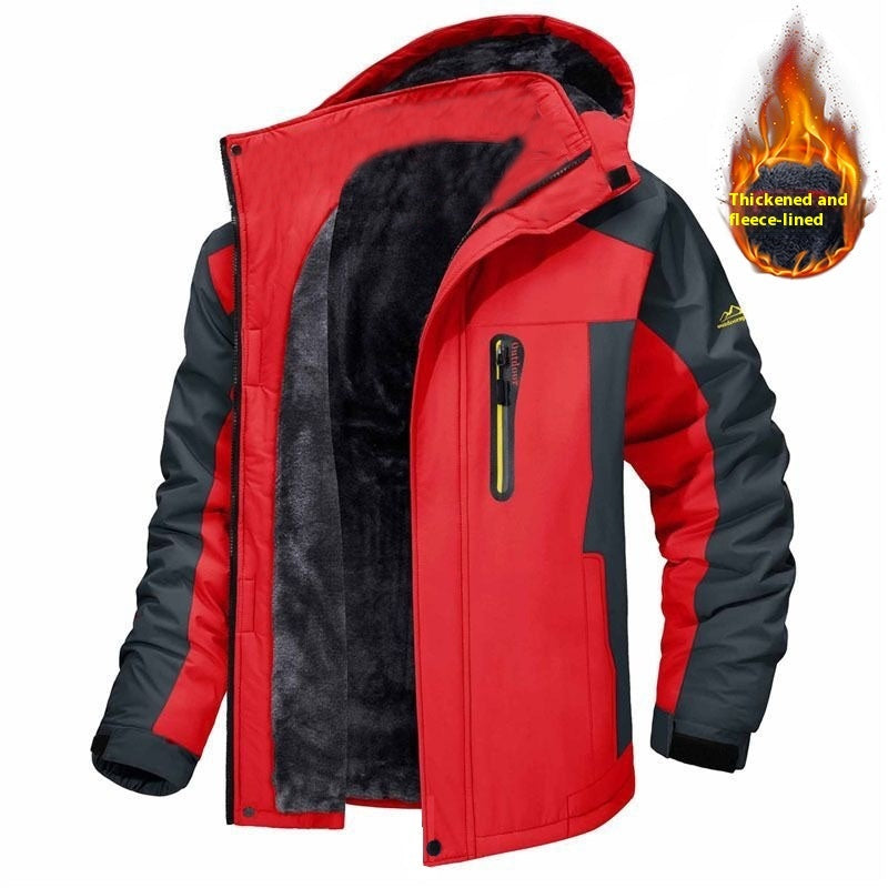 Casual Fleece And Thick Men's Mid-length Coat