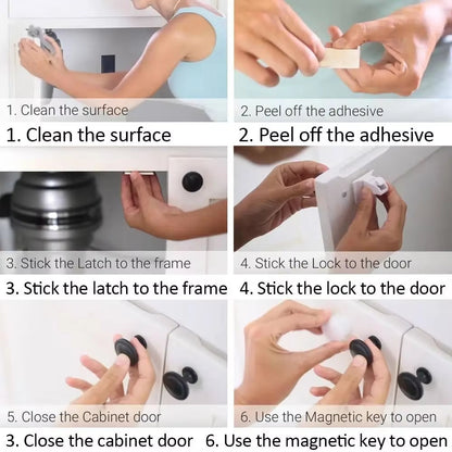 Magnetic Baby Proofing Locks Child Safety Latches for Drawers Cabinets Kids Protection Childproof Security Systems Home