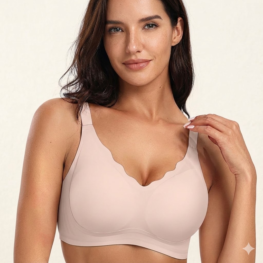 Jelly Bras For Women No Underwire With Support - S-2XL Seamless Bralettes Everyday Comfort Tshirt Padded Bra