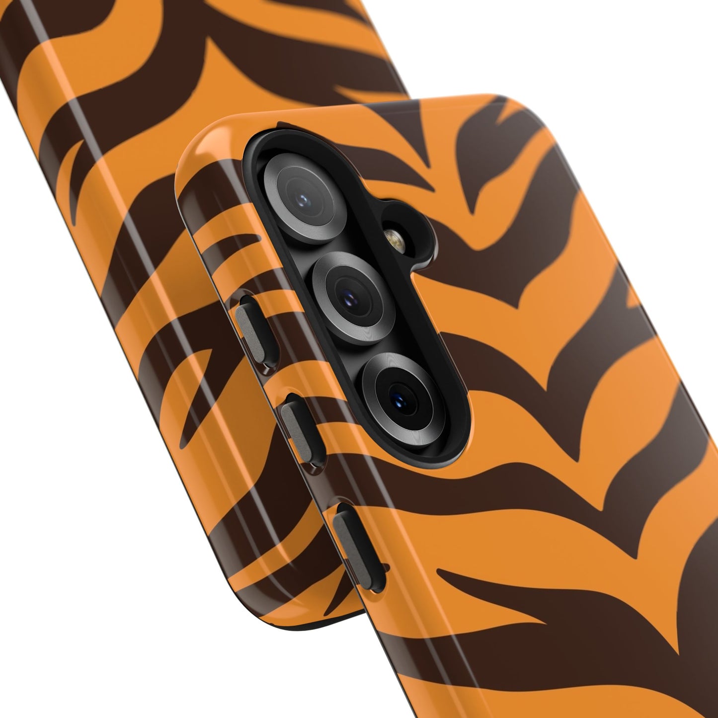 Tiger Stripe Tough Phone Case — Bold Orange & Black Animal Print (Print On Demand)