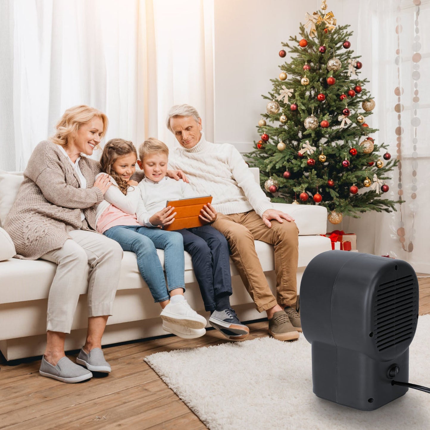 1Pc 500W Portable Electric Space Heater Mini Desktop Fan Heater Personal Small Space Heater For Home Office