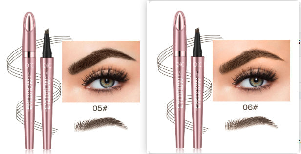 Waterproof And Smooth Not Smudge Four-fork Liquid Eyebrow Pencil