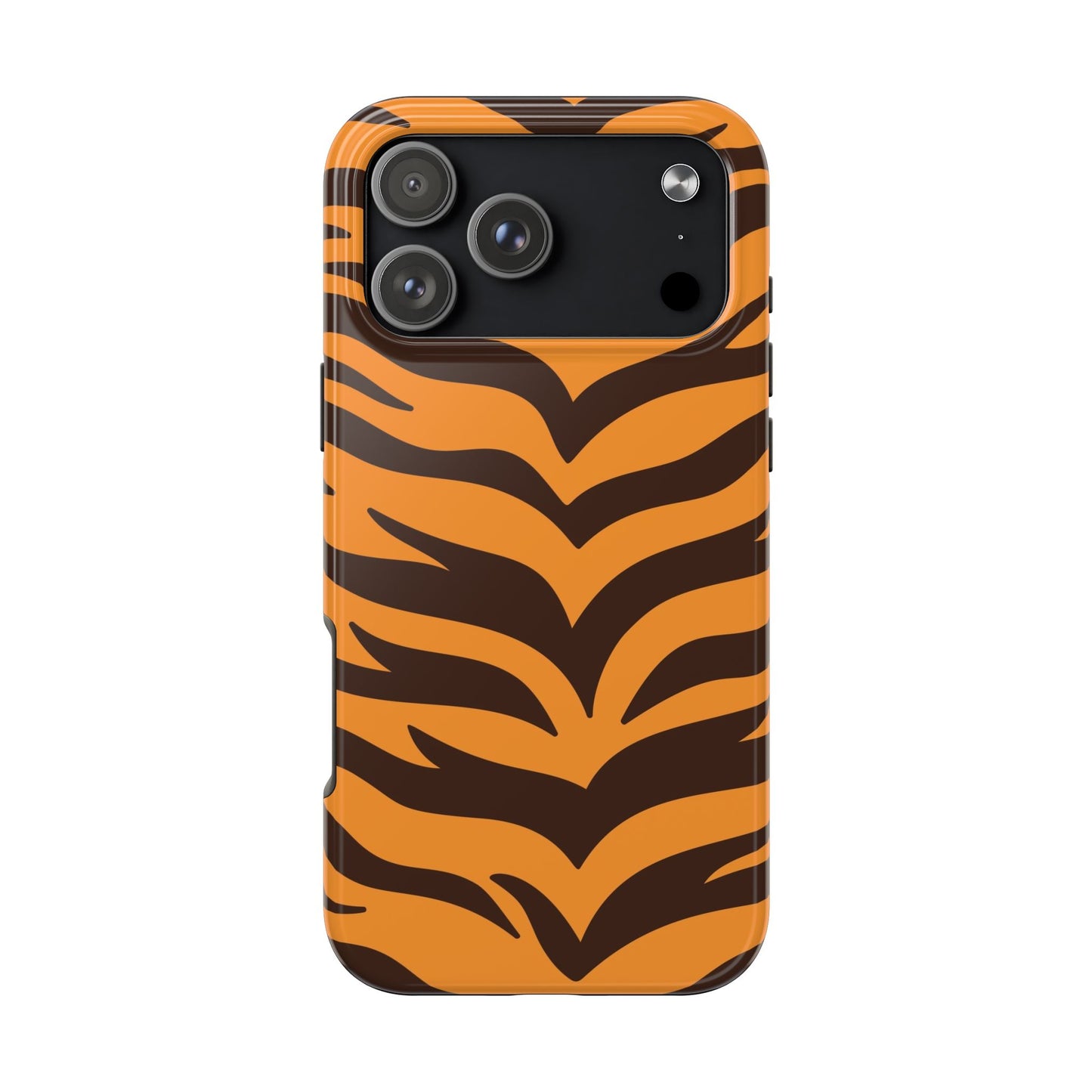 Tiger Stripe Tough Phone Case — Bold Orange & Black Animal Print (Print On Demand)