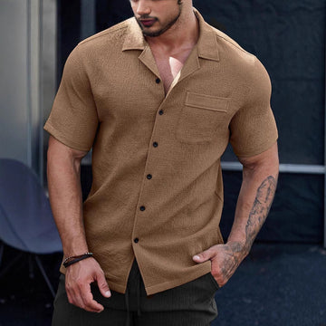 Mens Breathable Wrinkle-Resistant Versatile Semi-Formal Shirt