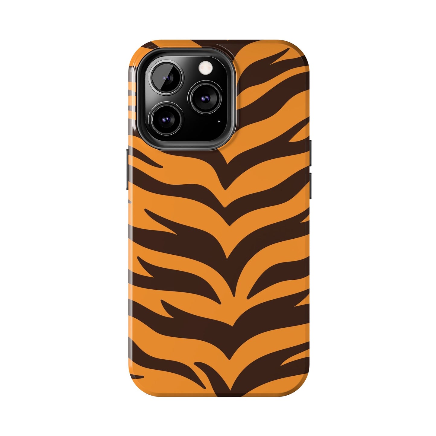 Tiger Stripe Tough Phone Case — Bold Orange & Black Animal Print (Print On Demand)