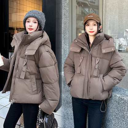 Short Down Jacket Women's Hooded Warm Jacket