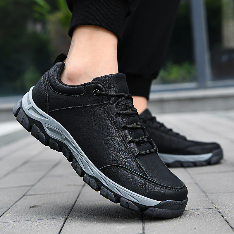 Fashion Plus Size Casual Men's Leather Hiking Shoes