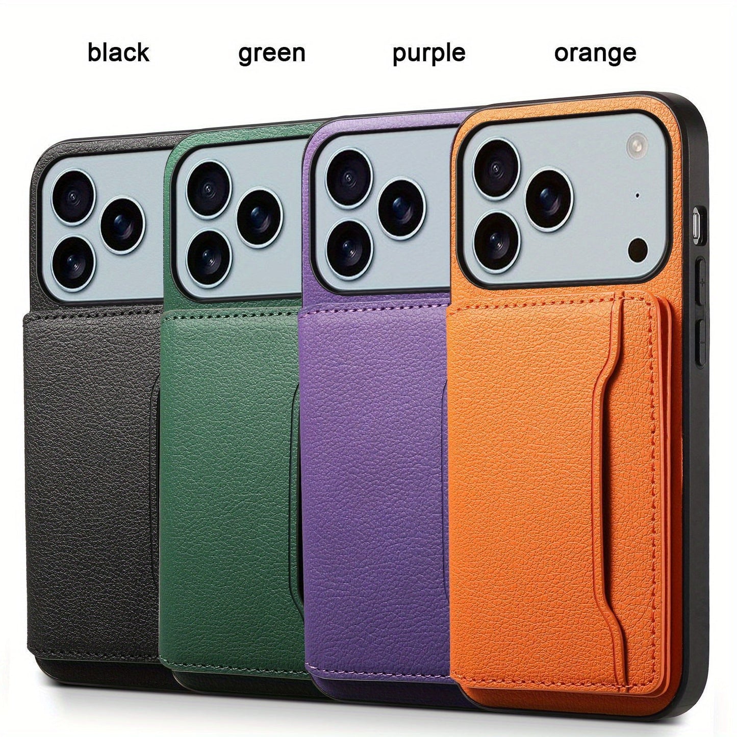 The Denior Phone Case Is Designed for The for iphone 17 Air/Pro/Pro Max Series, Featuring a Lychee Pattern Made of Faux Leather.
