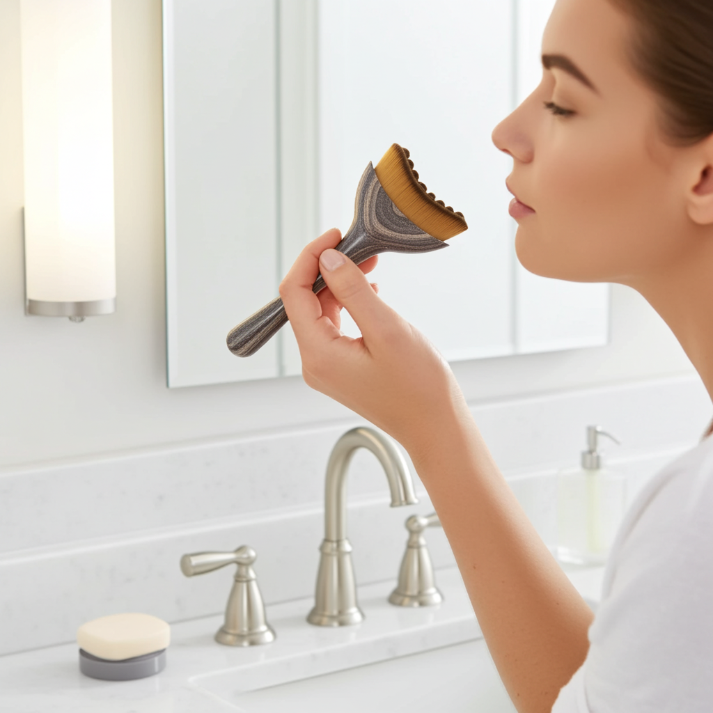 Lymphatic Contour Face Brush Dry Brushing Face Brush Lymphatic Drainage Massager for Face Chin Jawline Sculpting the Skin