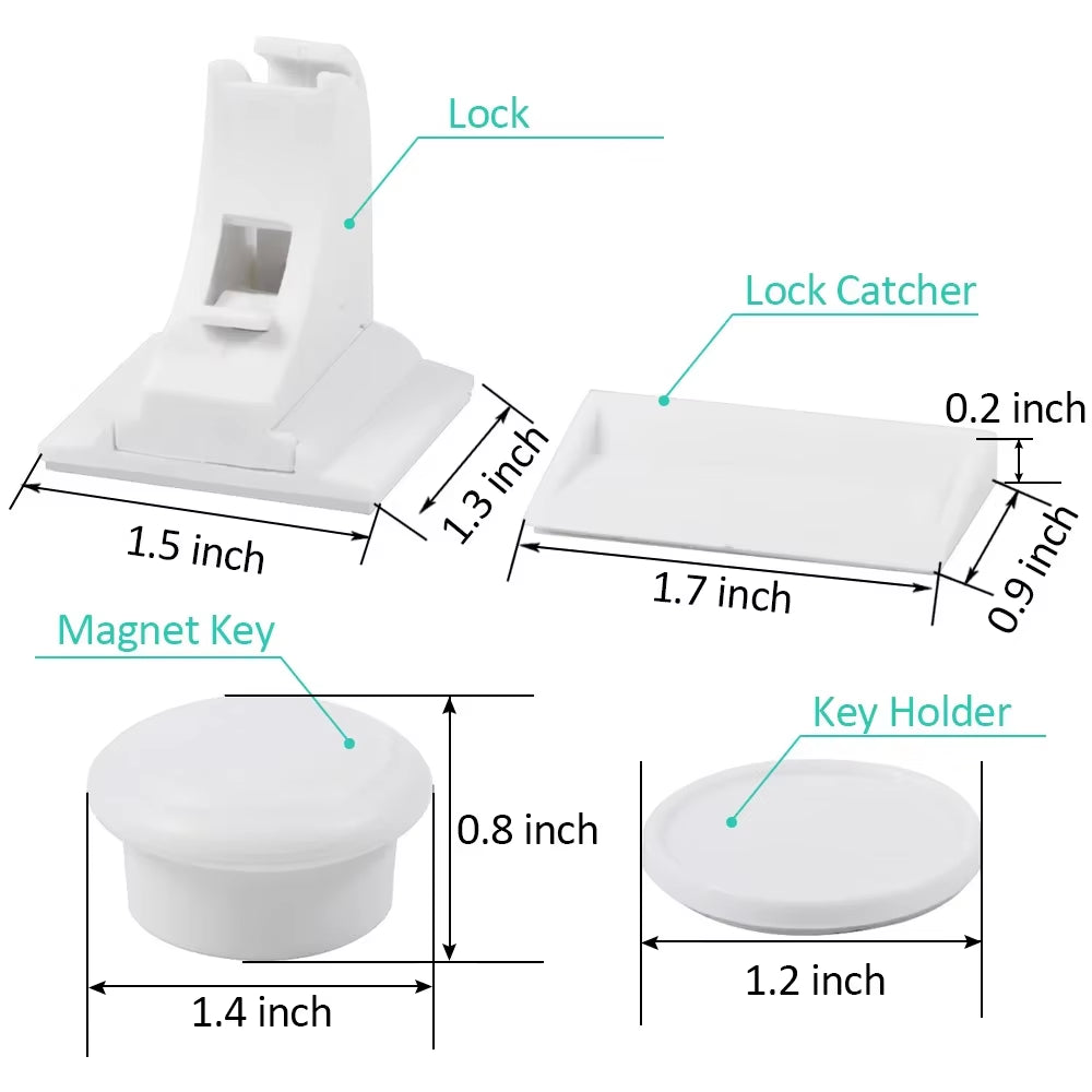 Magnetic Baby Proofing Locks Child Safety Latches for Drawers Cabinets Kids Protection Childproof Security Systems Home