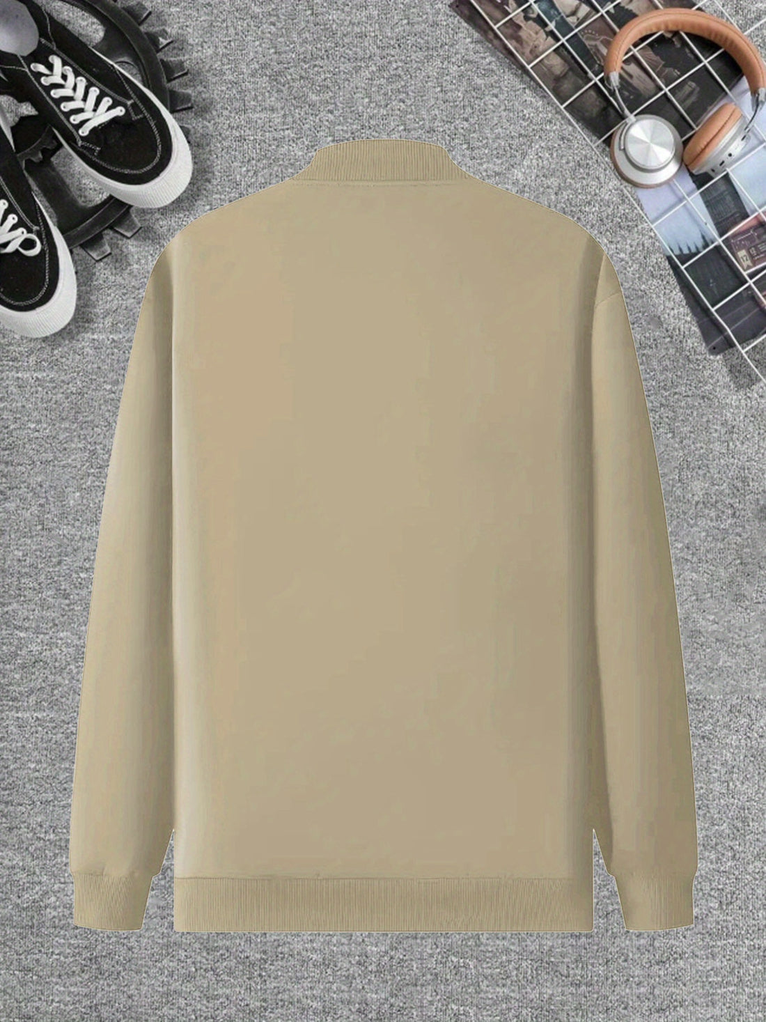 CALVIN Men's Slim Fit Casual Jacket - Light Zipper Stand Collar, Machine Washable Autumn Winter Coat with Italy Flag & Bold Letter Print, Street Style Baseball Collar Design, Polyester Lining, Sleek Zipper Closure, Urban Fashion, Modern Design, Lightweig