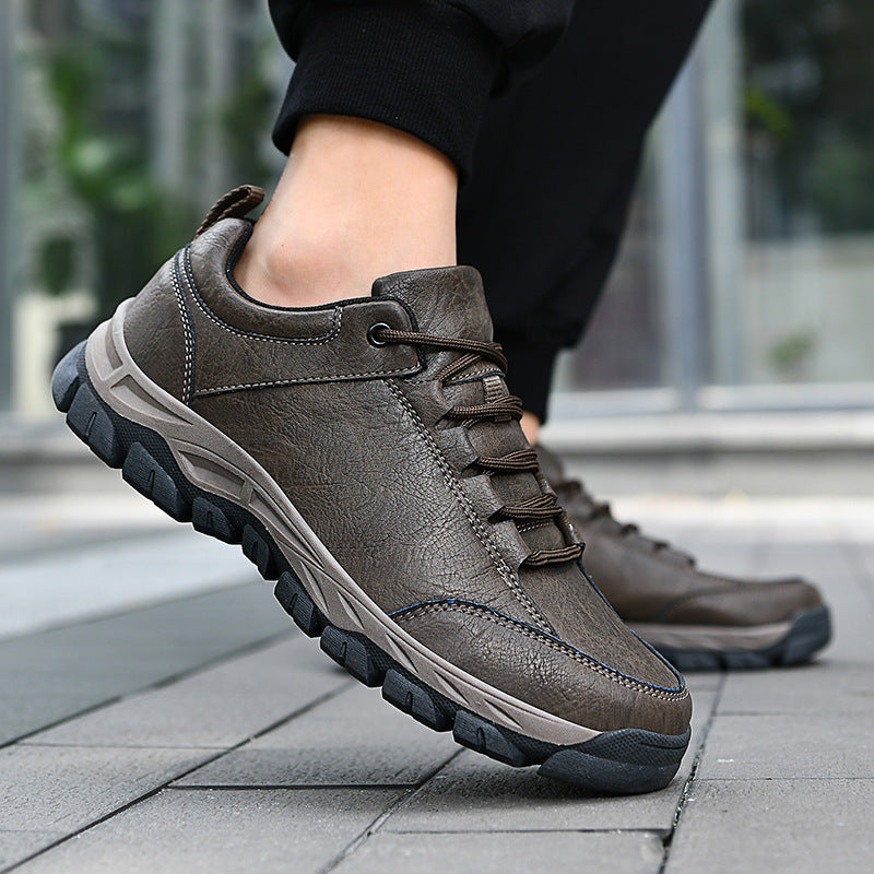 Fashion Plus Size Casual Men's Leather Hiking Shoes