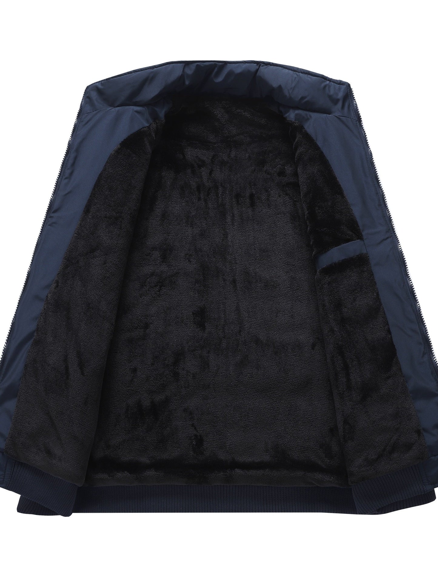 [Men's Heavy-Duty Winter Jacket] Men's Heavy-Duty Winter Jacket - Thermal Insulated Cold Weather Coat with Zipper Closure, Stand Collar - Black Formal & Casual Outerwear for Everyday Special Occasions - Non-Stretch Fabric Construction, Winter Coats, Cold