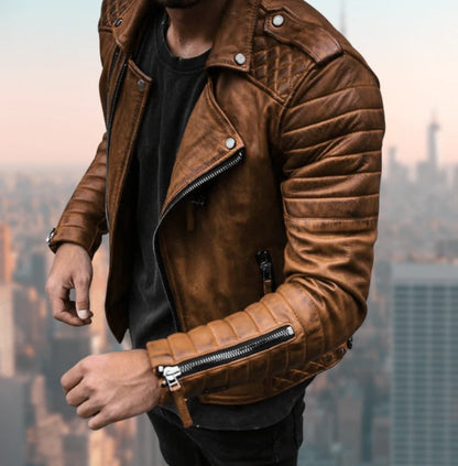 Black Perfecto Leather Jacket For Men
