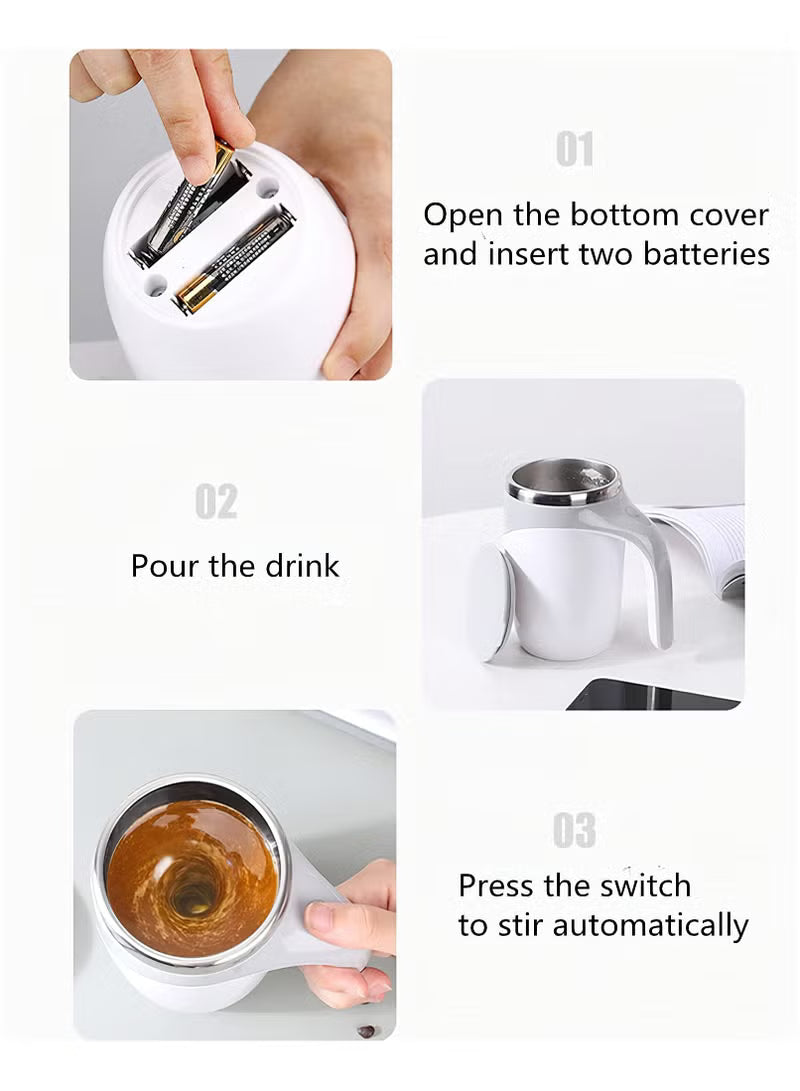 380mL Self Stirring Mug with Lid