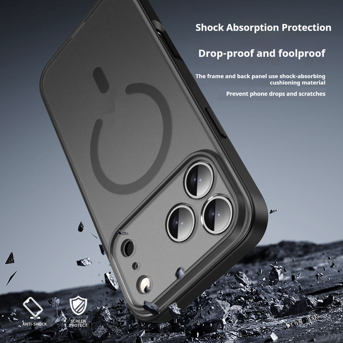 Frosted Series Skin-friendly Soft And Hard Combination Protective Shell