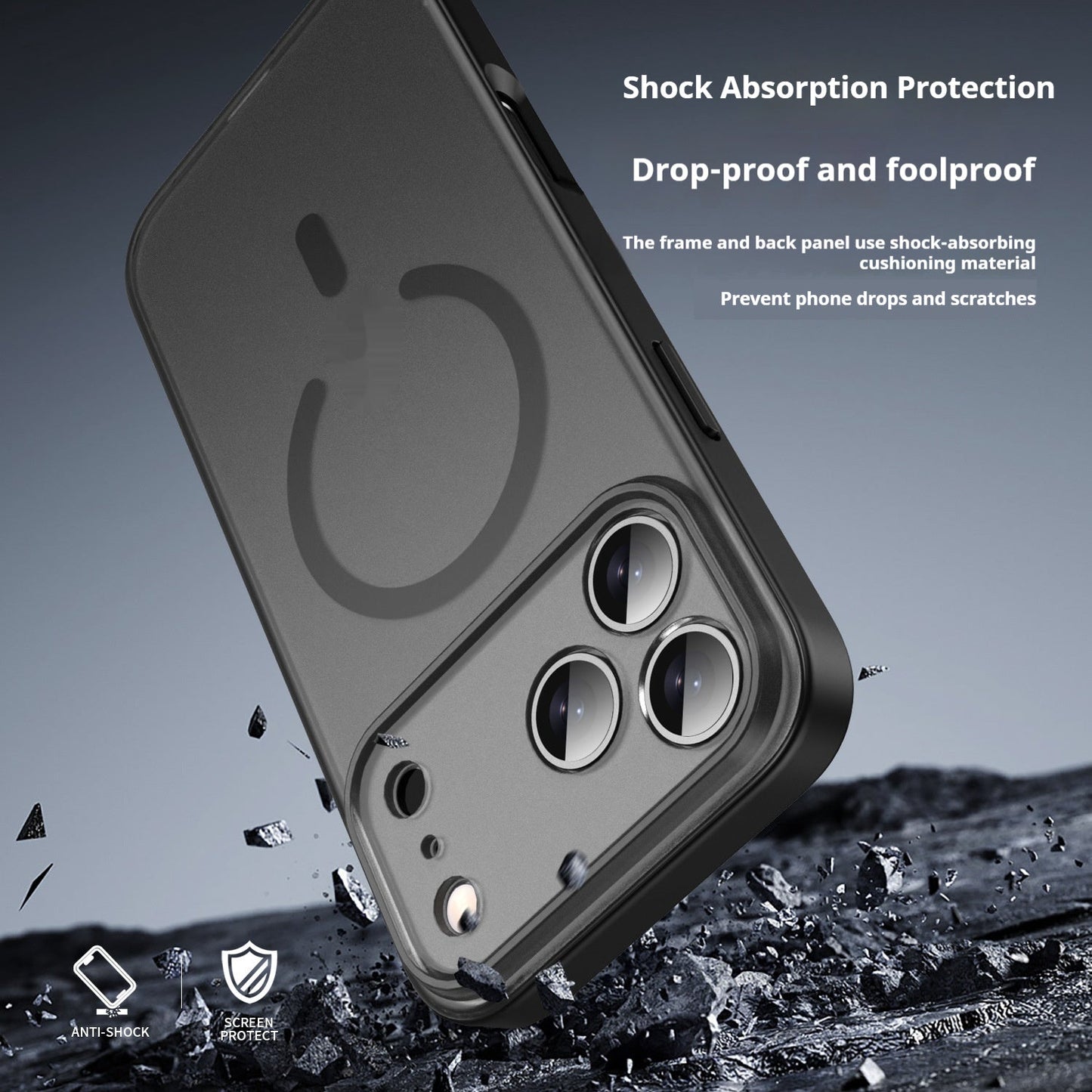 Frosted Series Skin-friendly Soft And Hard Combination Protective Shell
