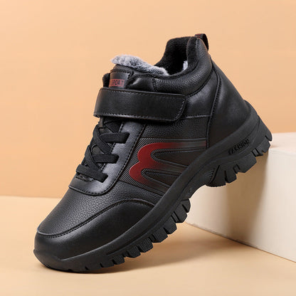 Men's Velvet Warm Waterproof Leather Shoes For The Elderly
