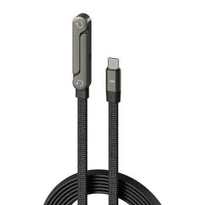 Fast Charging Foldable Bracket Data Cable 2 - in - 1 Data Wire Foldable Phone Tablet Stand Type - C To Type - C USB - A To Type - C - Glemish Aura