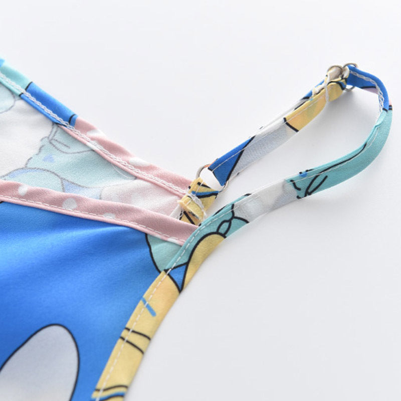 Girls Suspender Skirt Small  Floral Print Suspenders