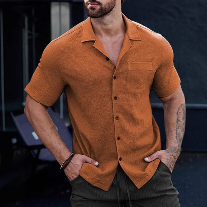 Mens Breathable Wrinkle-Resistant Versatile Semi-Formal Shirt