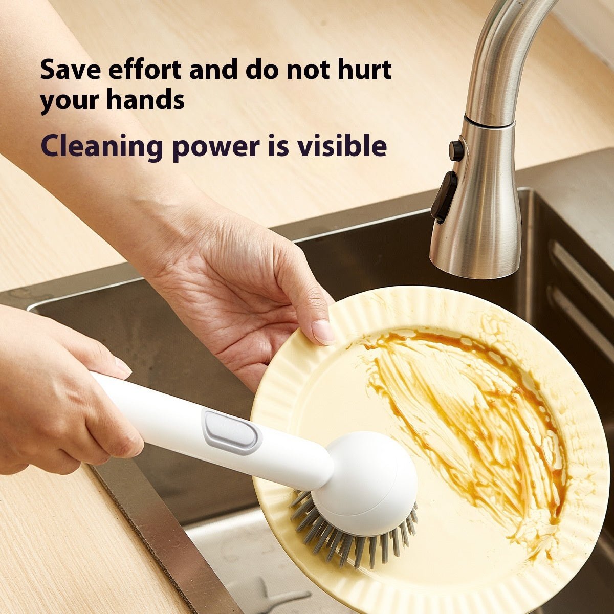 Long Handle Liquid Adding Rotating Wok Brush Kitchen Special Multifunction Cleaning Brush - Glemish Aura
