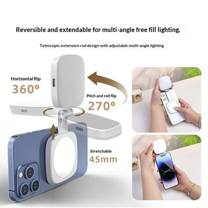 Mobile Phone Magnetic Fill Light Comes With A Makeup Mirror - Glemish Aura
