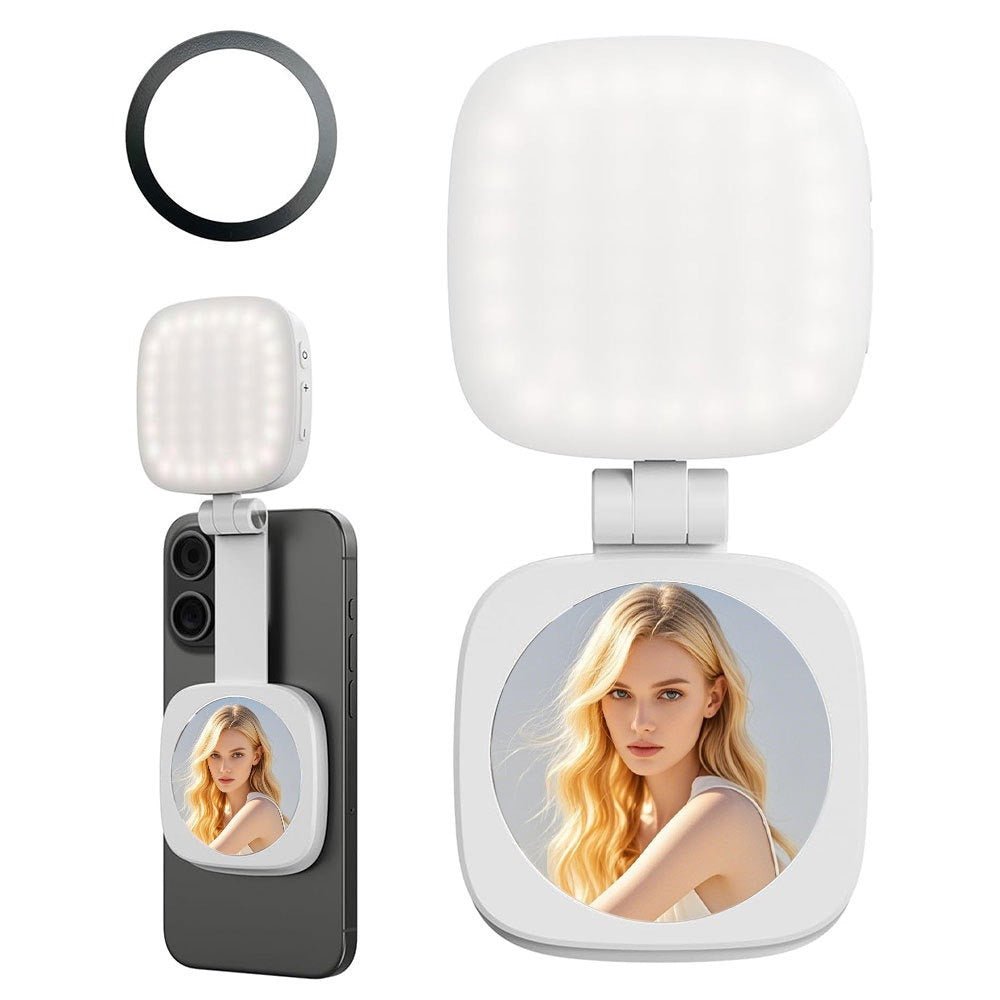 Mobile Phone Magnetic Fill Light Comes With A Makeup Mirror - Glemish Aura