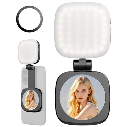 Mobile Phone Magnetic Fill Light Comes With A Makeup Mirror - Glemish Aura