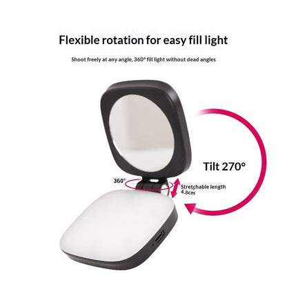 Mobile Phone Magnetic Fill Light Comes With A Makeup Mirror - Glemish Aura