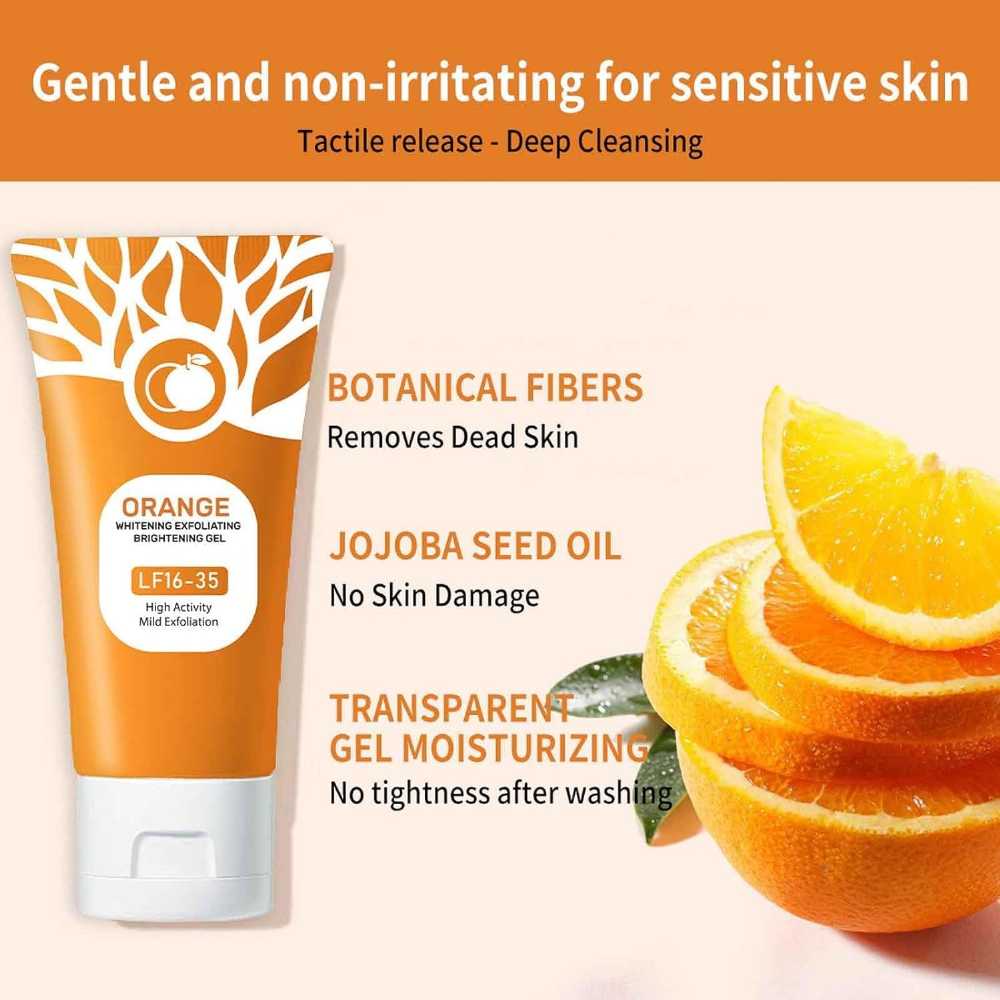Pack of 2 Orange Exfoliating Gel for Face & Body