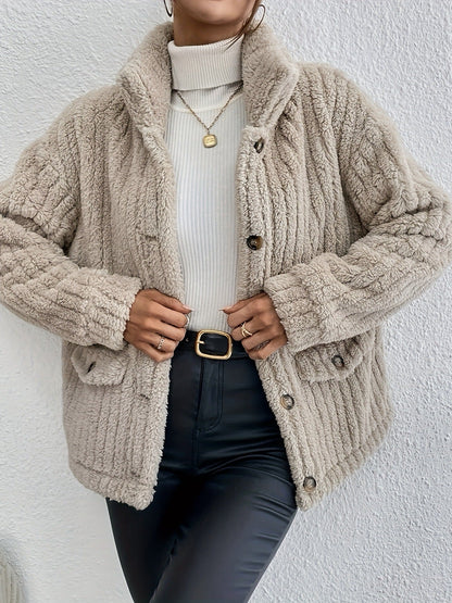 Solid Cardigan Mid-Length Coat