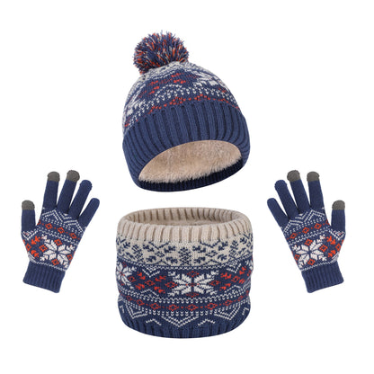 Warm Knitted Three-Piece Suit