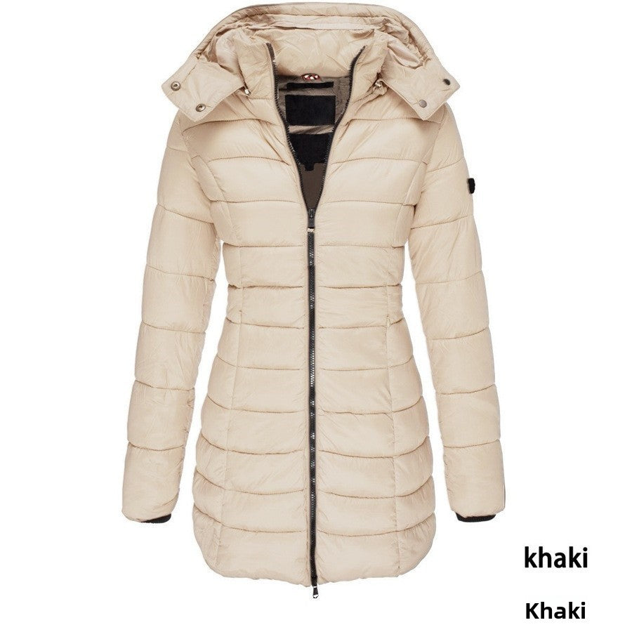 Women'S Middle-Length Cotton-Padded Jacket