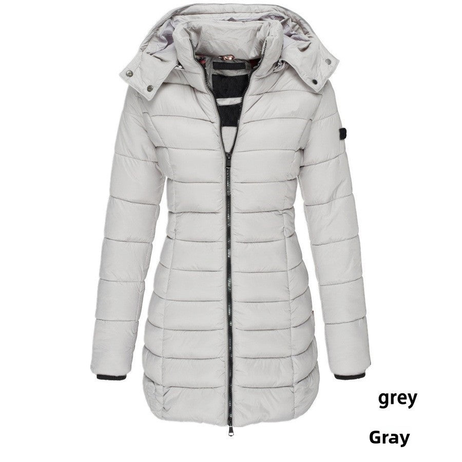 Women'S Middle-Length Cotton-Padded Jacket