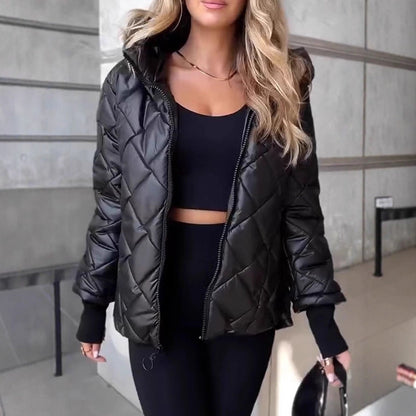 Women'S Loose Loose Cotton-Padded Hooded Coat