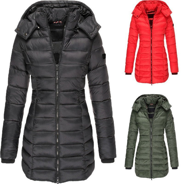 Women'S Middle-Length Cotton-Padded Jacket
