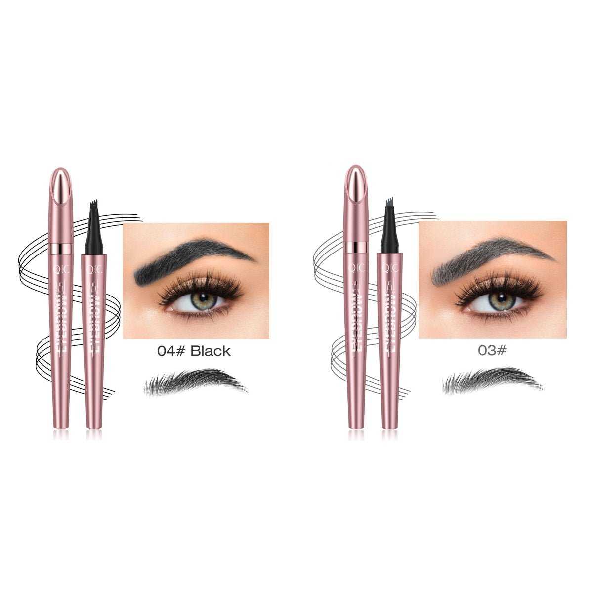 Waterproof And Smooth Not Smudge Four - fork Liquid Eyebrow Pencil - Glemish Aura