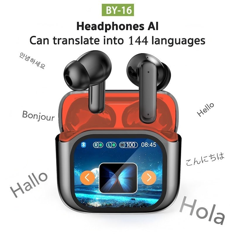 Wireless BT AI Translation Earbuds 144 - Language Real - time Translation Headphones - Glemish Aura